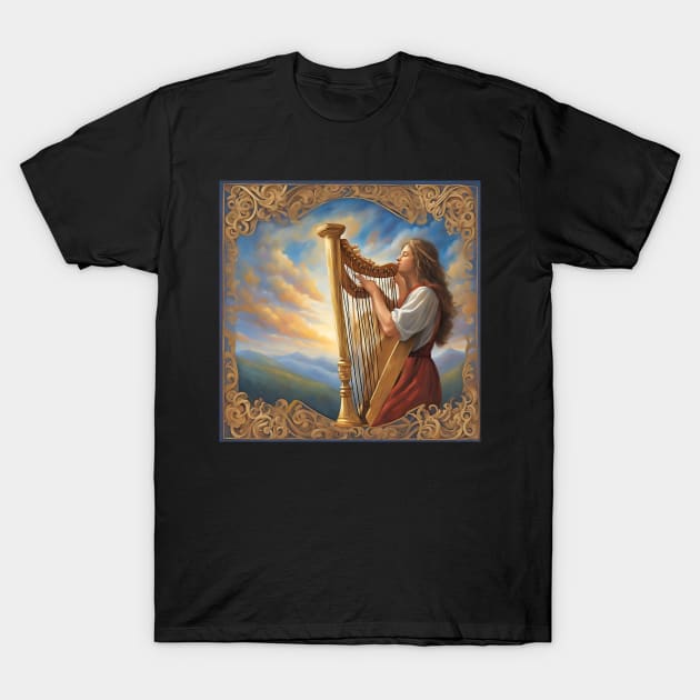 Praise Him with the Harp T-Shirt by erickphd